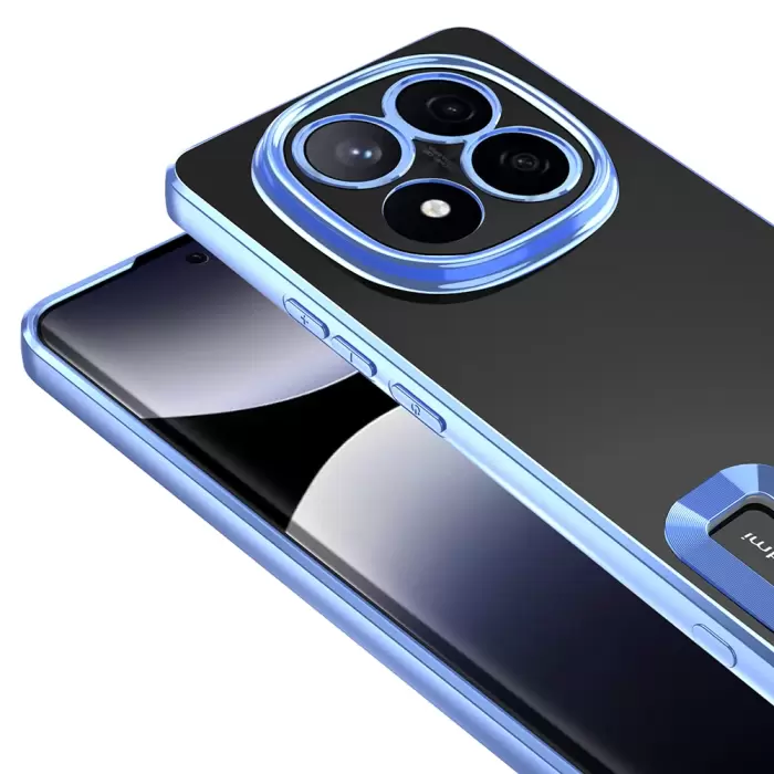 Xiaomi Redmi Note 14 Pro 5g Kamera Lens Korumalı Şeffaf Renkli Logo Gösteren Omega Kapak