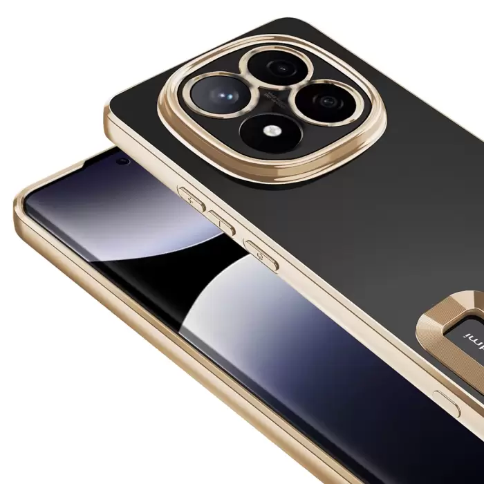 Xiaomi Redmi Note 14 Pro 5g Kamera Lens Korumalı Şeffaf Renkli Logo Gösteren Omega Kapak