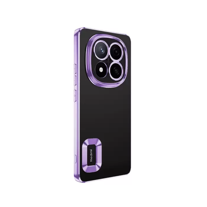 Xiaomi Redmi Note 14 Pro 5g Kamera Lens Korumalı Şeffaf Renkli Logo Gösteren Omega Kapak