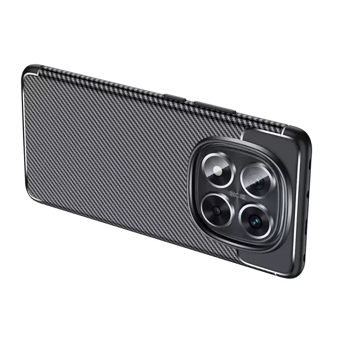 Xiaomi Redmi Note 14 Pro 5g Kılıf Lopard Kamera Korumalı Karbon Desenli Negro Kapak Yüzey Kılıf