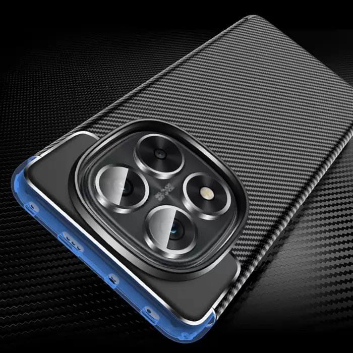 Xiaomi Redmi Note 14 Pro 5g Kılıf Lopard Kamera Korumalı Karbon Desenli Negro Kapak Yüzey Kılıf
