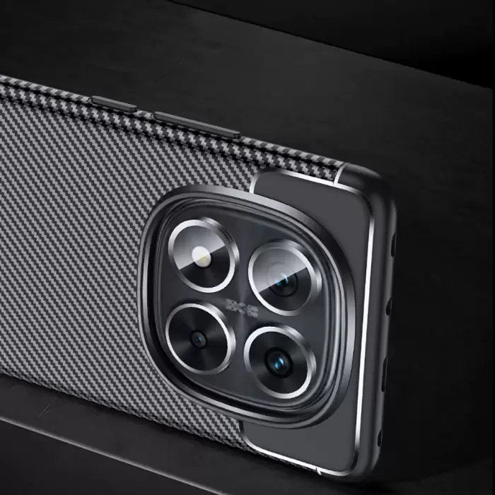 Xiaomi Redmi Note 14 Pro 5g Kılıf Lopard Kamera Korumalı Karbon Desenli Negro Kapak Yüzey Kılıf