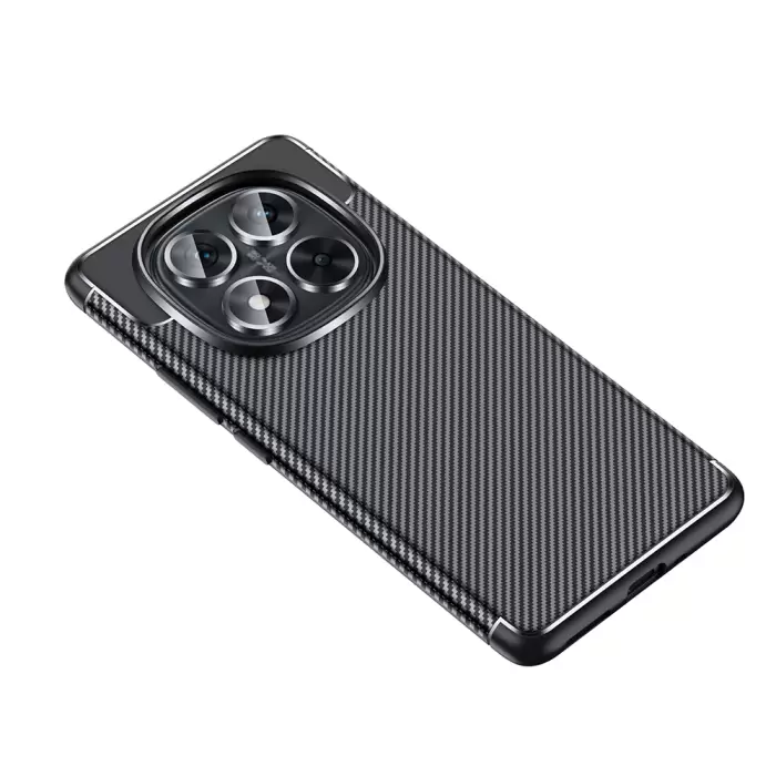 Xiaomi Redmi Note 14 Pro 5g Kılıf Lopard Kamera Korumalı Karbon Desenli Negro Kapak Yüzey Kılıf