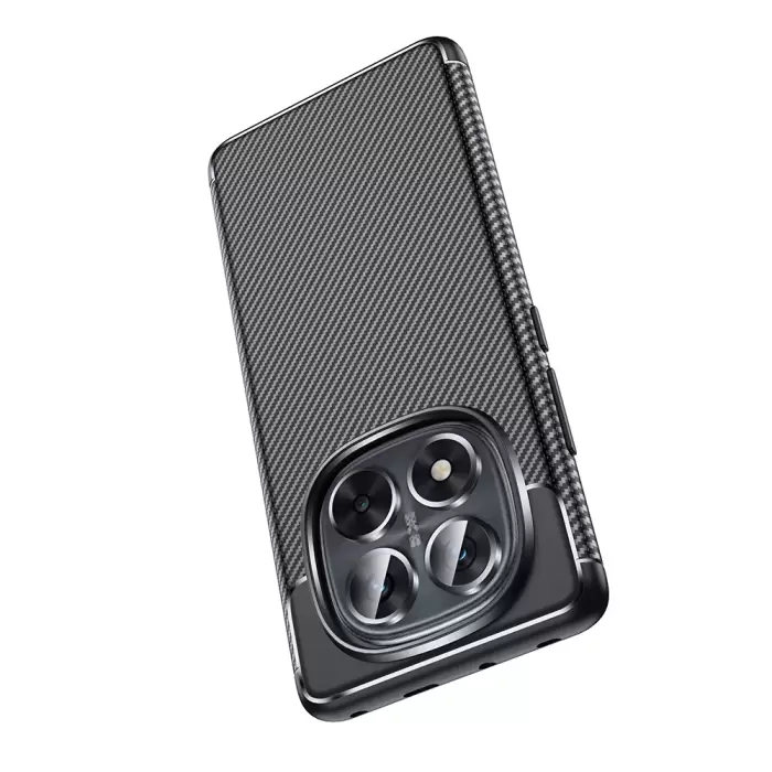 Xiaomi Redmi Note 14 Pro 5g Kılıf Lopard Kamera Korumalı Karbon Desenli Negro Kapak Yüzey Kılıf