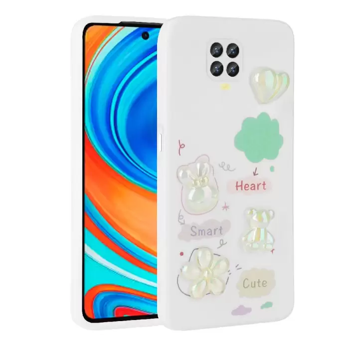 Xiaomi Redmi Note 9S Kılıf Kabartma Figürlü Parlak Lopard Toys Silikon Kapak