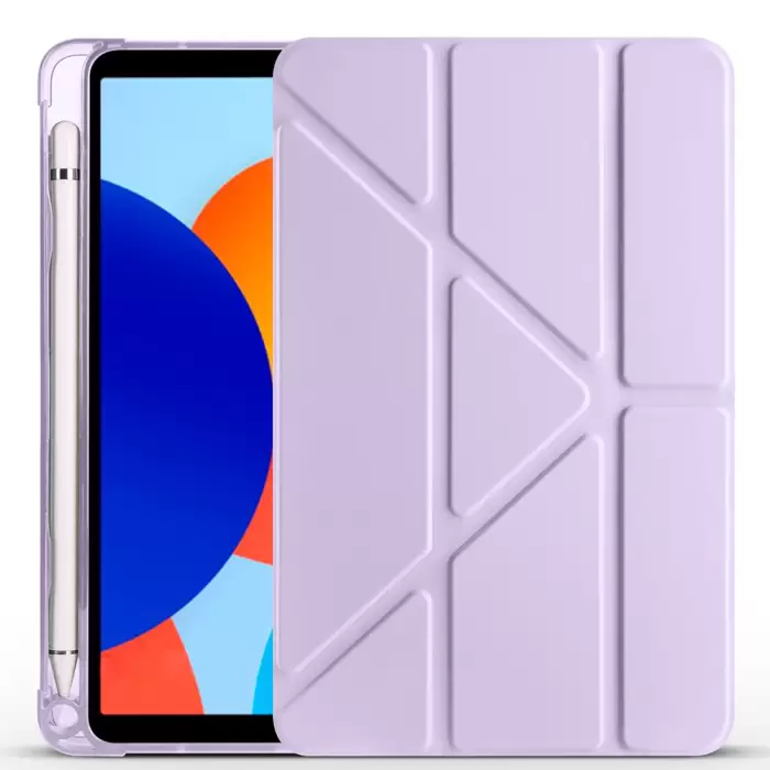 Xiaomi Redmi Pad Se 8.7 Kılıf Lopard Tri Folding Kalem Bölmeli Standlı Kılıf