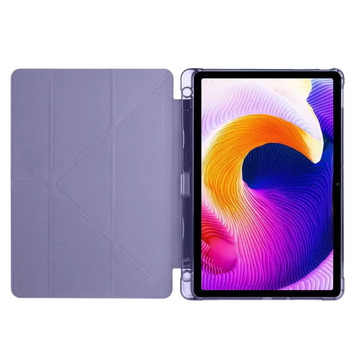 Xiaomi Redmi Pad SE Kılıf Lopard Tri Folding Kalem Bölmeli Standlı Kılıf