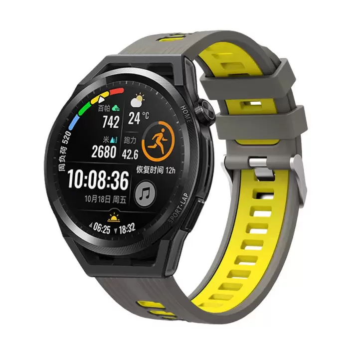 Xiaomi Redmi Watch 5 Active Lopard Çift Renkli Kordon Krd-55 Uyumlu Silikon Tasarım Kordon
