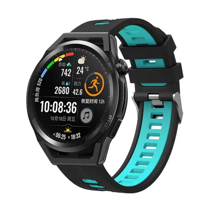 Xiaomi Redmi Watch 5 Active Lopard Çift Renkli Kordon Krd-55 Uyumlu Silikon Tasarım Kordon