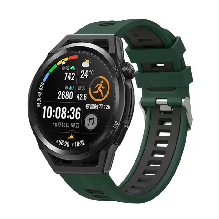 Xiaomi Redmi Watch 5 Active Lopard Çift Renkli Kordon Krd-55 Uyumlu Silikon Tasarım Kordon