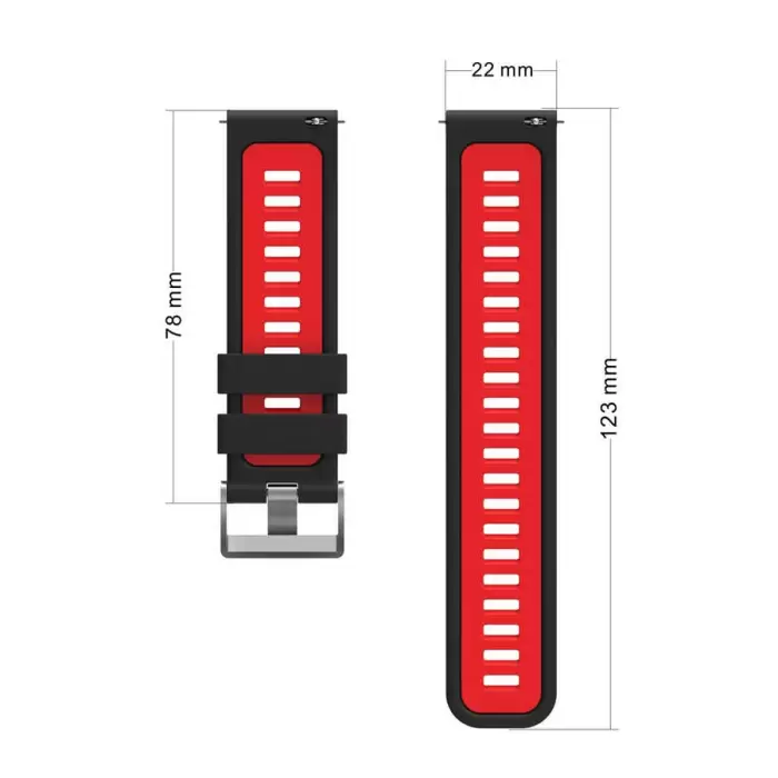 Xiaomi Redmi Watch 5 Active Lopard Çift Renkli Kordon Krd-55 Uyumlu Silikon Tasarım Kordon
