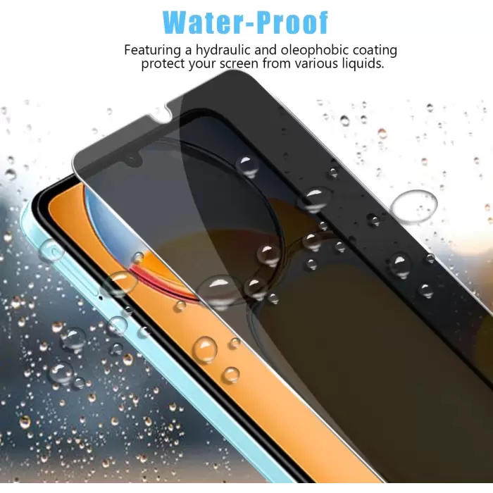 Xiaomi Xiaomi Redmi 13C/Poco C65 4G/M6 5G Hayalet New 5d Privacy Temizleme Kiti Ekran Koruyucu Temperli Gizli Cam