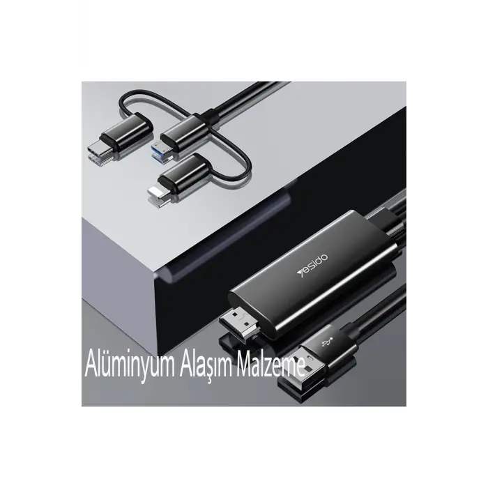 Yesido Hm05 1.8m Fhd 3in1 To Hdmı Kablo - Siyah