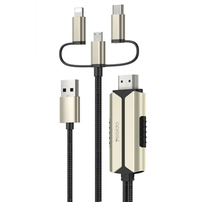 Yesido Hm14 2m Fhd 3in1 To Hdmı Kablo - Gold
