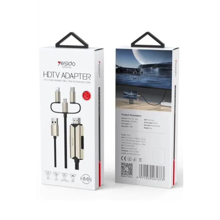 Yesido Hm14 2m Fhd 3in1 To Hdmı Kablo - Gold