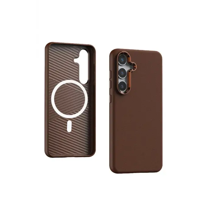 Yesido Samsung Galaxy S24 Plus Pc09 Elegance Deri Magsafe Kapak - Taba