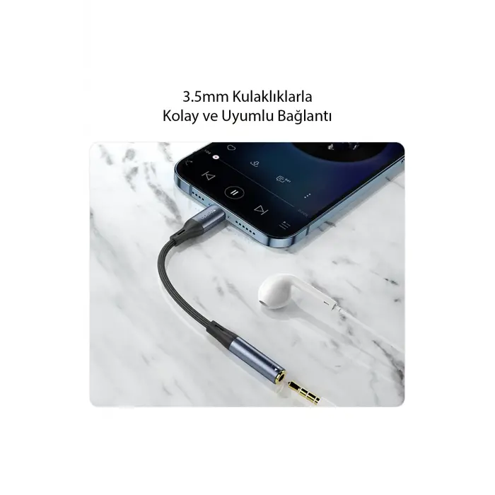 Yesido Yau38 Type-c To Aux Dönüştürücü - Siyah