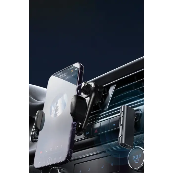 Yesido Yau41 3.5mm Aux Çıkışlı Mikrofonlu Bluetooth Araç Kiti - Siyah