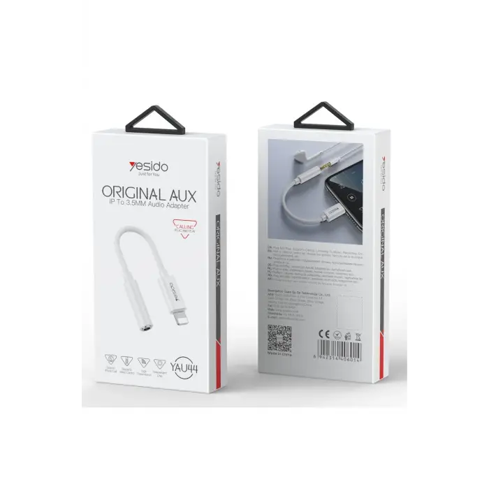 Yesido Yau44 Lightning To Aux Dönüştürücü - Beyaz