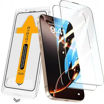 Apple İphone 14 Pro Max Lopard 3d Oliv Hd Temperli Cam Ekran Koruyucu + Kolay Uygulama Aparatı