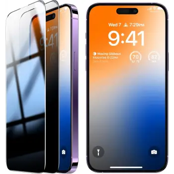 iPhone 14 Pro Hayalet Gizlemeli 5d Privacy Temizlik Kiti Ekran Koruyucu Gizli Cam