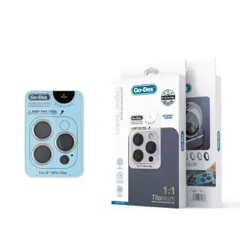 Apple İphone 15 Pro Lopard Titanium Premium Temperli Kamera Lens Koruyucu