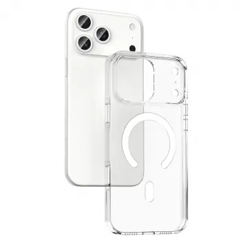 iPhone 17 Pro Max Sararmaz İnce Şeffaf Kılıf Magsafe Şarj Kamera Korumalı Ultra Hybrid Crypto Kapak Telefon Kılıfı