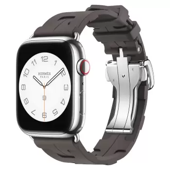 Apple Watch 42mm 10.Nesil Spor Görünümlü  KRD-94 Silikon Kordon