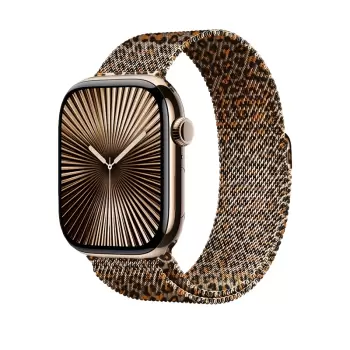 Apple Watch 40mm Lopard Krd-01 Leopar Desenli Metal Kordon