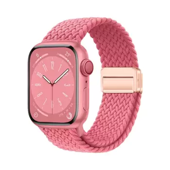 Apple Watch 44mm Lopard Krd-134 Örgü Tasarımlı Hasır Kordon Strap Kayış