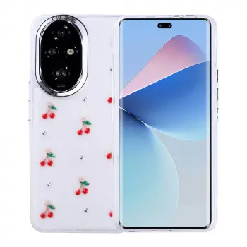 Honor 200 Kılıf Airbag Tasarımlı Simli Şeffaf Lopard Kutup Kapak