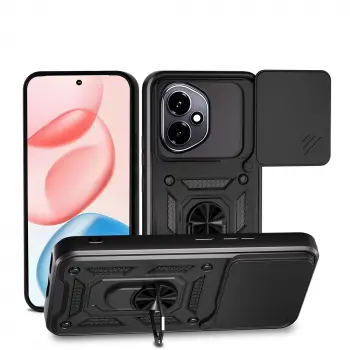 Honor 400 Kılıf Magnetik Standlı Kamera Korumalı Lopard Sürgülü Kamera Korumalı Yüzüklü Tasarım Armor Vega