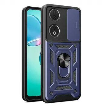 Honor 90 Kılıf Magnetik Standlı Kamera Korumalı Lopard Sürgülü Kamera Korumalı Yüzüklü Tasarım Armor Vega