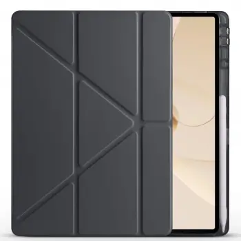 Huawei Matepad 12x Kılıf Lopard Tri Folding Kalem Bölmeli Standlı Kılıf