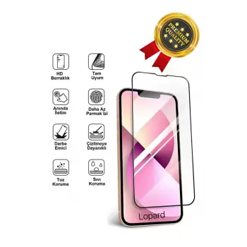 IPhone 15 Pro Uyumlu Safir Ekran Koruyucu HD Tam Kaplayan 5D Full Koruma Antistatic Temperli Cam