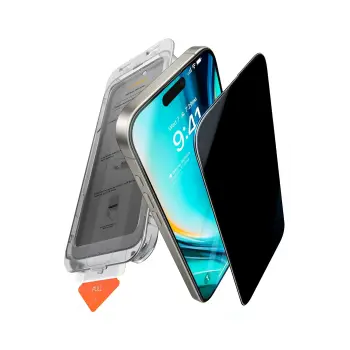 iPhone 17 Air Hayalet-Gizli Cam Ekran Koruyucu Premium 7x Güçlendirilmiş Kolay Uygulama Aparatıyla