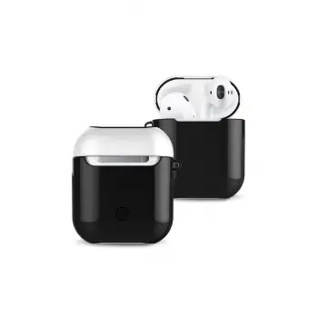Lopard Airpods 2 (2.nesil) 3in1 Kılıf - Siyah-beyaz