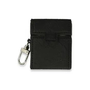 Lopard Airpods 2 (2.nesil) Deri Kılıf - Siyah