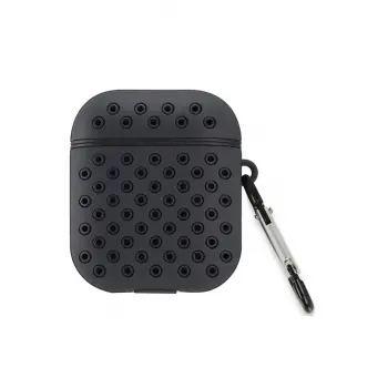Lopard Airpods 2 (2.nesil) Spor Delikli Kılıf - Siyah-siyah