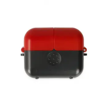 Lopard Airpods 3 (3.nesil) Basmalı Kılıf - Siyah-kırmızı