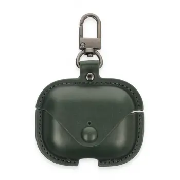 Lopard Airpods 3 (3.nesil) Çanta Deri Kılıf - Haki Yeşil