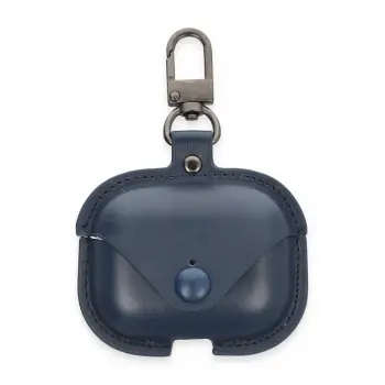 Lopard Airpods 3 (3.nesil) Çanta Deri Kılıf - Lacivert