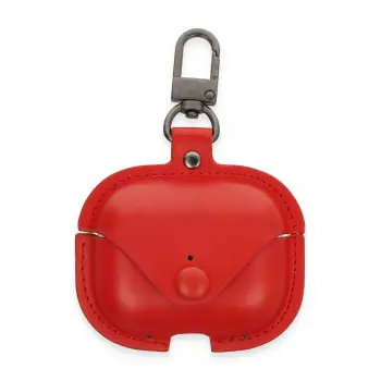 Lopard Airpods Pro 2 (2.nesil) Çanta Deri Kılıf - Kırmızı