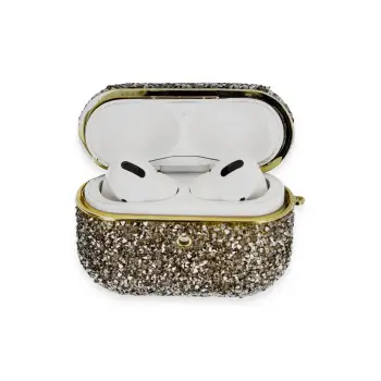 Lopard Airpods Pro 2 (2.nesil) Luz Taşlı Kılıf - Siyah