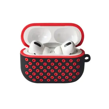 Lopard Airpods Pro 2 (2.nesil) Spor Delikli Kılıf - Siyah-kırmızı