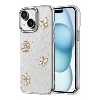 Lopard Apple İphone 14 Fiyonk Desenli Kapak - Desen 10