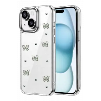 Lopard Apple İphone 14 Fiyonk Desenli Kapak - Desen 9