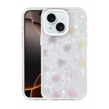 Lopard Apple İphone 14 Lumi Desenli Kapak - Beyaz