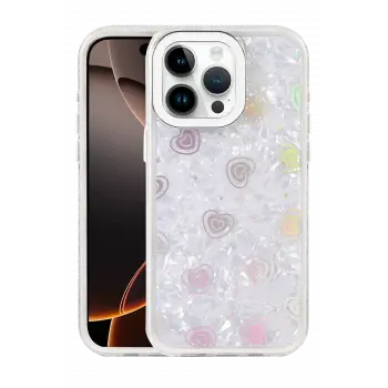 Lopard Apple İphone 14 Pro Max Lumi Desenli Kapak - Beyaz