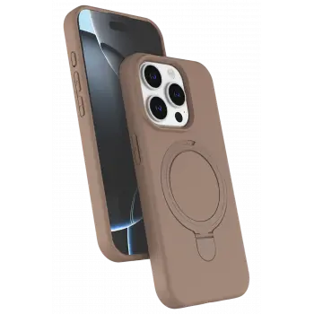 Lopard Apple İphone 14 Pro Max Regal Magsafe Standlı Kapak - Çöl Titanyum